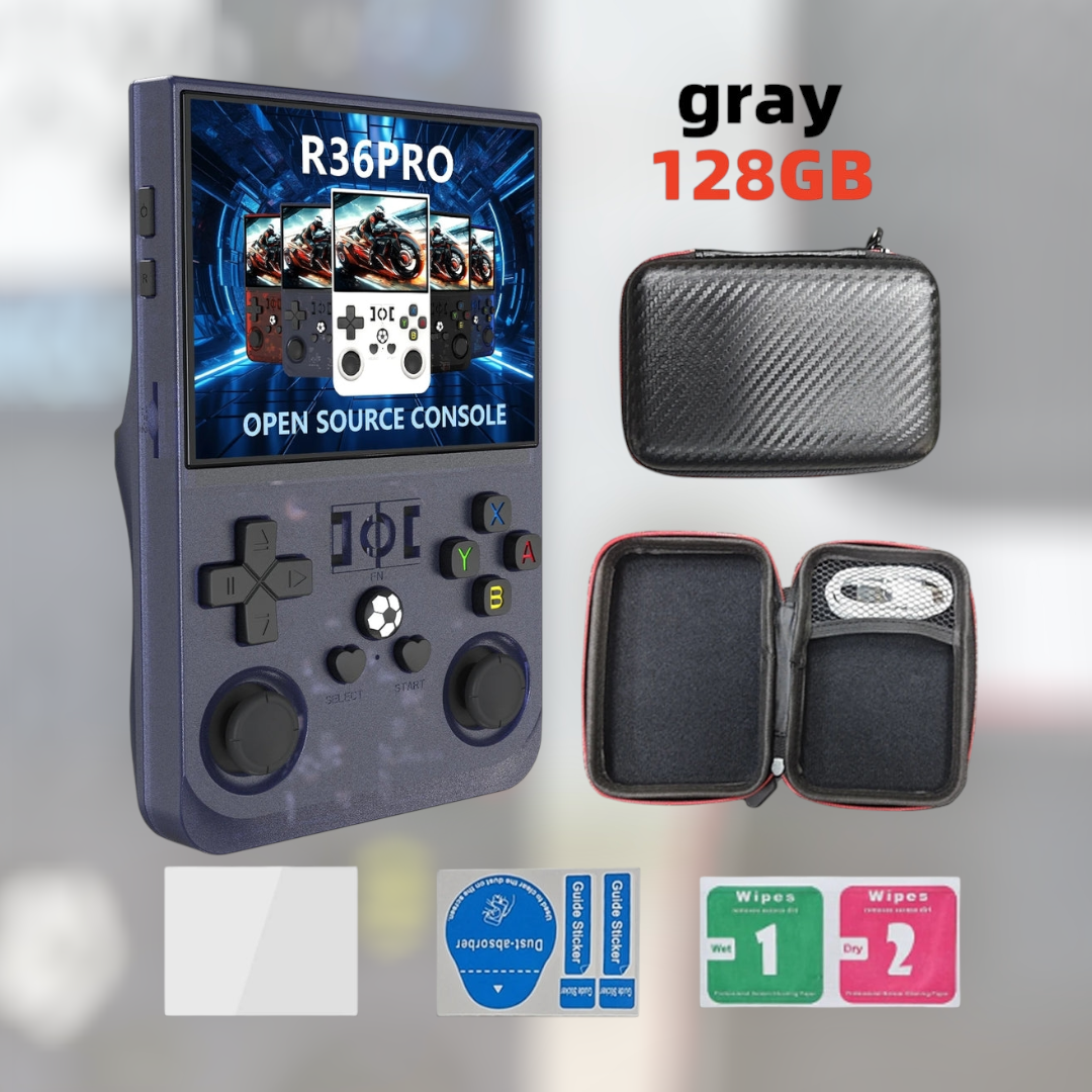 BOLT Retro Adventure Handheld Gaming Console™ R36Pro Includes: