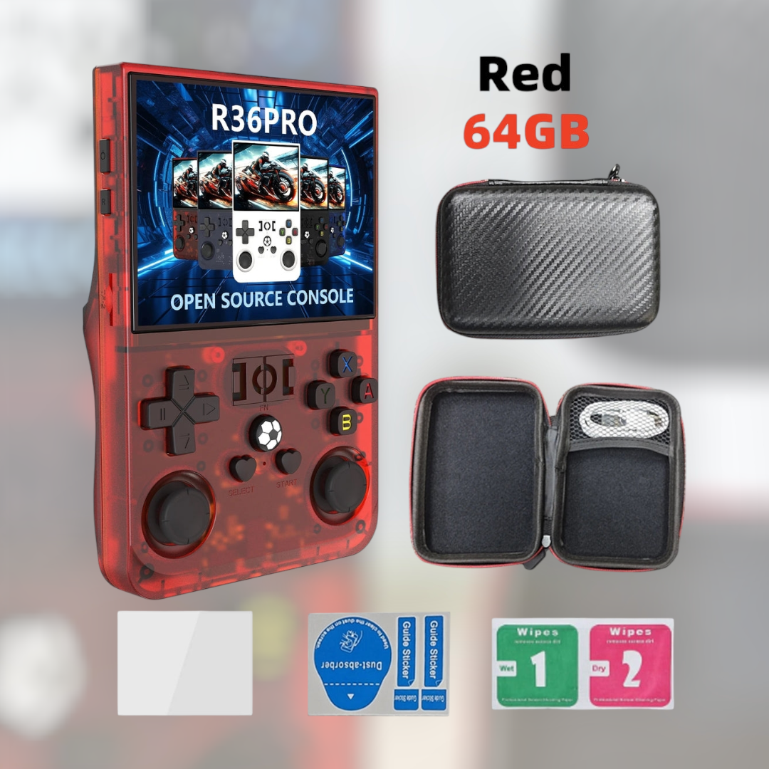 BOLT Retro Adventure Handheld Gaming Console™ R36Pro Includes:
