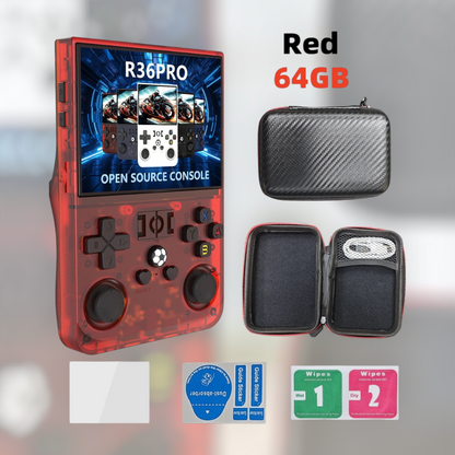 BOLT Retro Adventure Handheld Gaming Console™ R36Pro Includes: